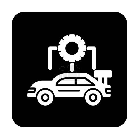 Ilustración de Coche icono de servicio diseño de ilustración vectorial. Configuración del coche - Imagen libre de derechos
