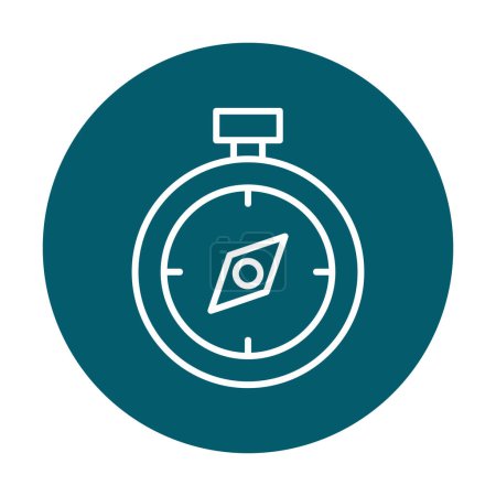 Illustration for Simple flat compass icon vector illustration - Royalty Free Image