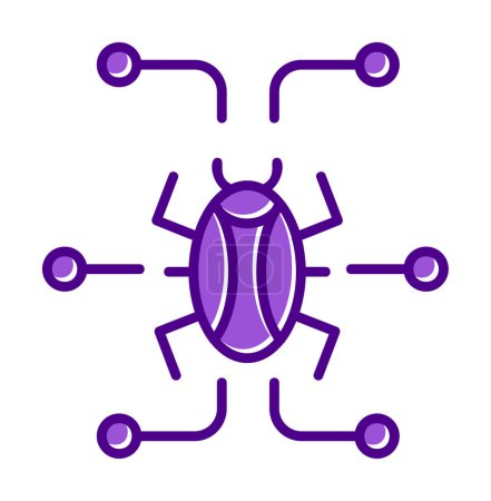 Illustration for Simple Digital virus icon, vector illustration - Royalty Free Image