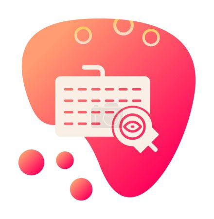 Keylogger web icon, vector illustration 