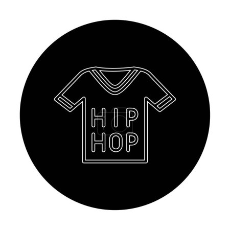 Illustration for Jersey with hip hop text, vector illustration - Royalty Free Image