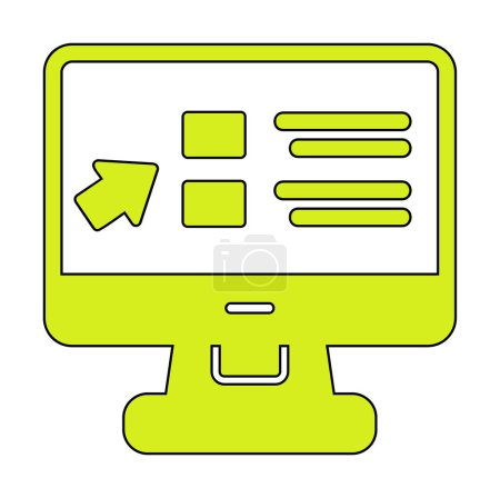 Illustration for Simple Online Course University icon, vector illustration - Royalty Free Image