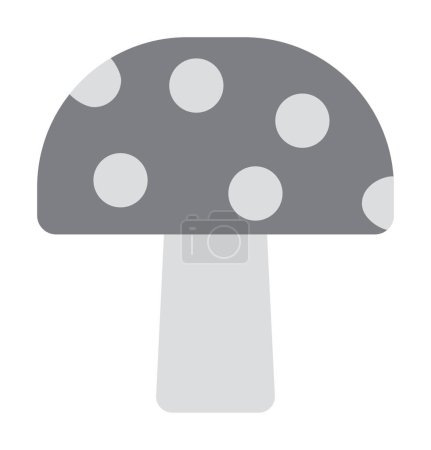 Téléchargez les illustrations : Icône champignon sur fond isolé - en licence libre de droit