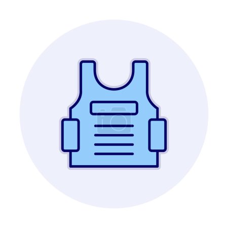 Bulletproof Vest web icon, vector illustration