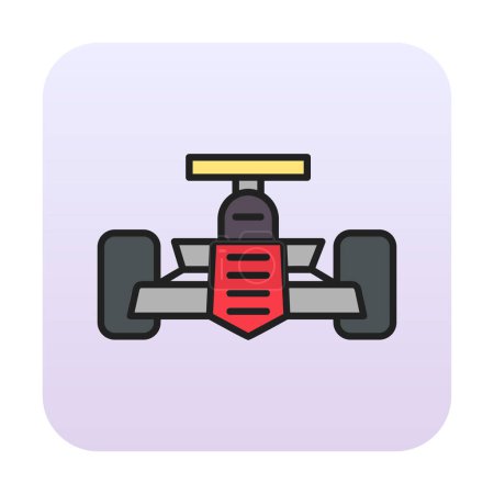 Illustration for Simple Racing car icon  vector illustration - Royalty Free Image