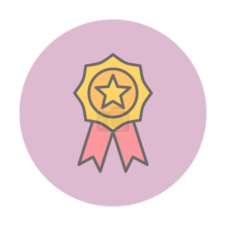Illustration for Award badge  line icon design - Royalty Free Image
