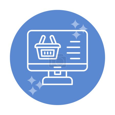 Illustration for Online shopping vector icon design - Royalty Free Image