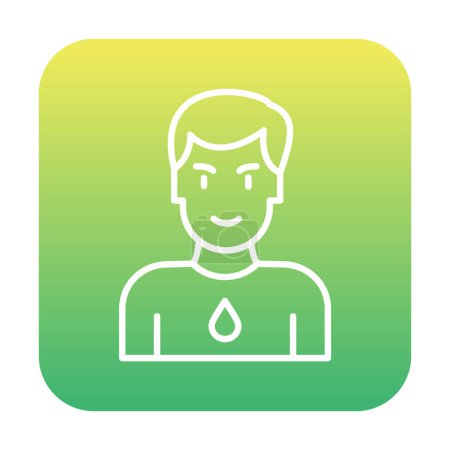 Ilustración de Simple persona sobreviviente avatar icono, vector de ilustración - Imagen libre de derechos