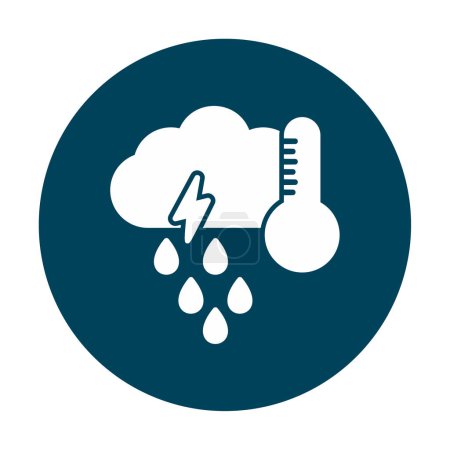 Ilustración de Tormenta de lluvia símbolo de la nube, icono del tiempo, vector de ilustración - Imagen libre de derechos