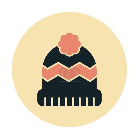 Illustration for Beanie icon vector illustration - Royalty Free Image