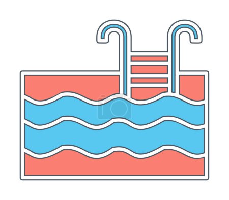 Illustration for Swimming Pool icon vector illustration - Royalty Free Image
