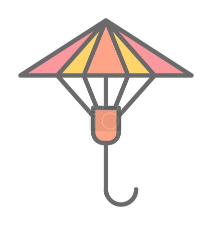 Ilustración de Paraguas icono vector ilustración - Imagen libre de derechos