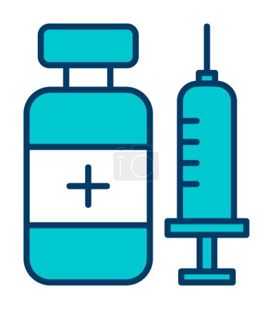 Illustration for Syringe with vaccine icon vector design - Royalty Free Image