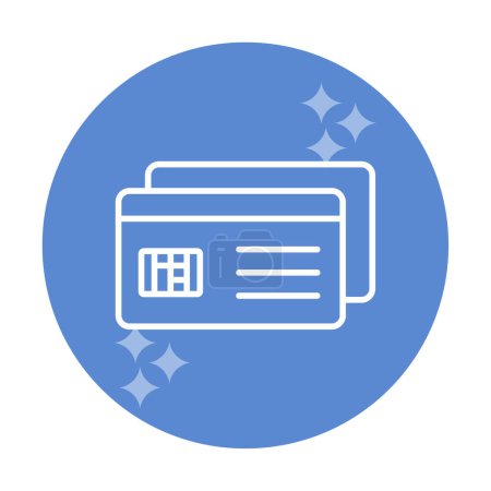 Ilustración de Icono de la tarjeta de crédito, ilustración vectorial diseño simple - Imagen libre de derechos