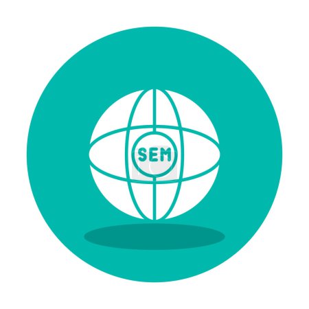 Illustration for Globe and Sem icon vector illustration - Royalty Free Image