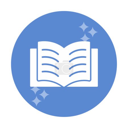 Téléchargez les illustrations : Simple web plat Open Book icône - en licence libre de droit