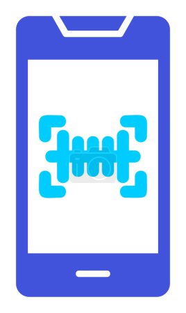 Ilustración de Simple icono del escáner de código de barras, ilustración vectorial - Imagen libre de derechos