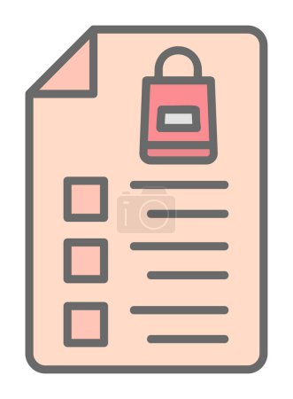 Illustration for Shopping List  icon, vector illustration - Royalty Free Image