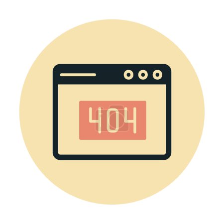 Illustration for Simple network 404 Error icon, vector illustration - Royalty Free Image