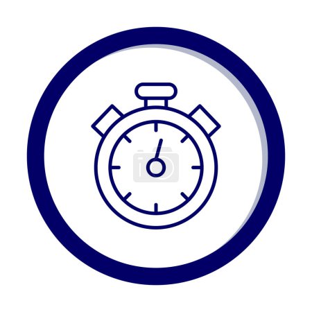 Téléchargez les illustrations : Style plat icône de chronomètre moderne illustration vectorielle - en licence libre de droit