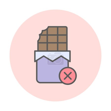 simple No Chocolate icon, vector illustration