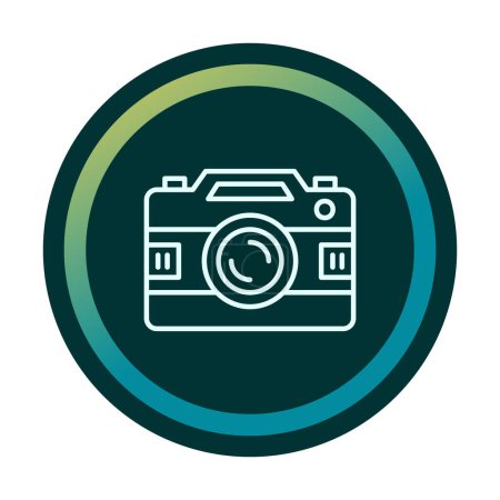 Téléchargez les illustrations : Illustration vectorielle simple icône de caméra - en licence libre de droit