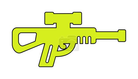 Téléchargez les illustrations : Illustration vectorielle d'icône de canon de sniper - en licence libre de droit