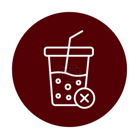 Ilustración de Simple No Soft Drink icono, vector de ilustración - Imagen libre de derechos