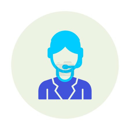 Ilustración de Icono del agente de servicio al cliente en vector. Logotipo - Imagen libre de derechos