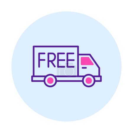 Illustration for Free delivery vector icon illustration - Royalty Free Image