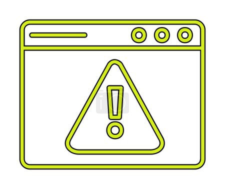 Ilustración de Simple Web icono de advertencia, ilustración de vectores - Imagen libre de derechos