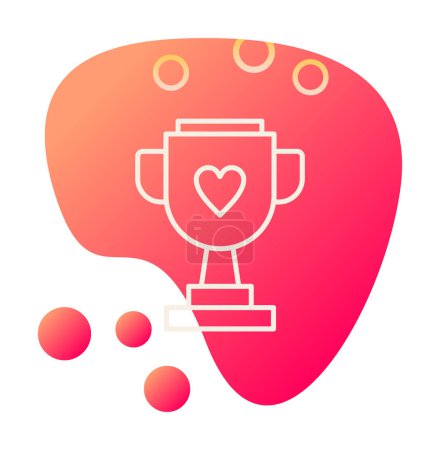 Illustration for Trophy vector icon  simple design - Royalty Free Image