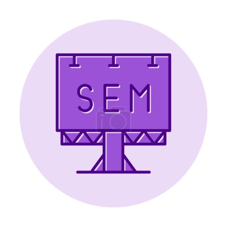 Ilustración de Ilustración vectorial del icono de la cartelera con SEM - Imagen libre de derechos