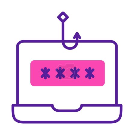 Illustration for Simple Phishing  icon, flat design illustration - Royalty Free Image