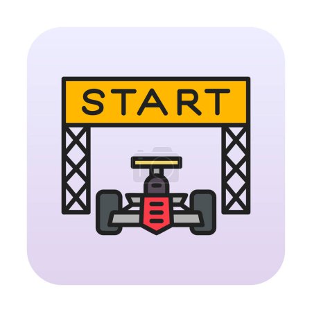 Illustration for Start icon. simple illustration of Starting Race vector icon for web. - Royalty Free Image