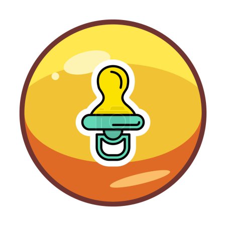 Baby pacifier line icon. linear  design.