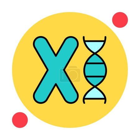 Illustration for Simple Chromosome icon vector  design - Royalty Free Image