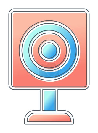 Illustration for Military Target icon vector illustration - Royalty Free Image