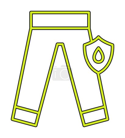 Ilustración de Pantalones impermeables icono vector ilustración - Imagen libre de derechos