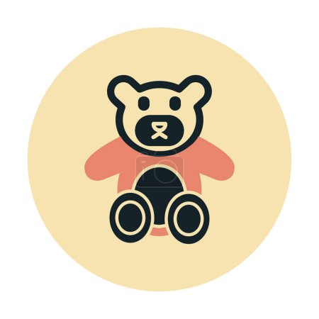 Illustration for Teddy bear icon vector illustration - Royalty Free Image