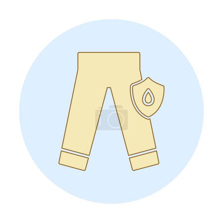 Illustration for Waterproof pants icon vector illustration - Royalty Free Image