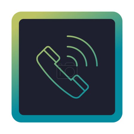 Ilustración de Simple icono de señal de llamada telefónica, diseño de vectores - Imagen libre de derechos