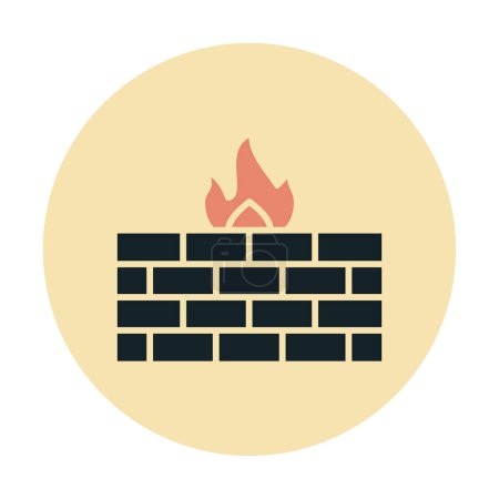 Illustration for Vector illustration of fireplace icon - Royalty Free Image