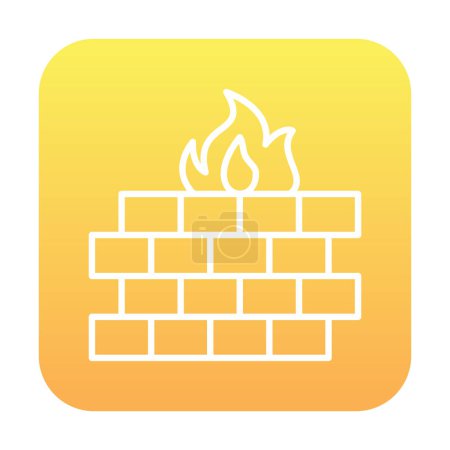 Illustration for Vector illustration of fireplace icon - Royalty Free Image
