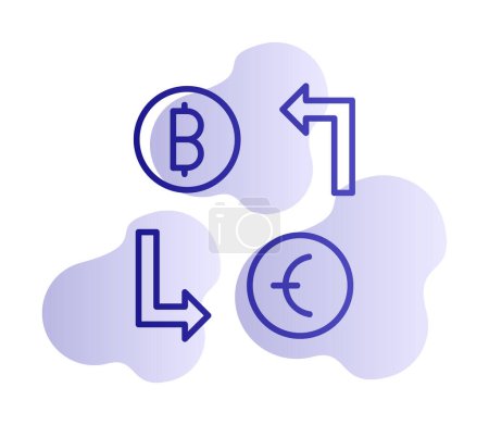 Ilustración de Icono de intercambio de dinero, ilustración vectorial - Imagen libre de derechos