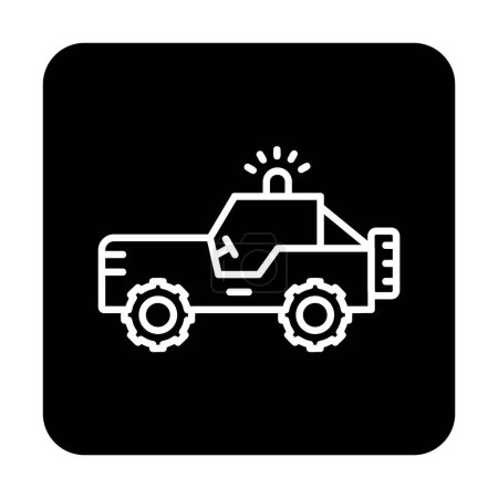 Ilustración de Icono Jeep militar, ilustración vectorial - Imagen libre de derechos