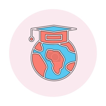 Illustration for Vector illustration, Global Education icon element style - Royalty Free Image