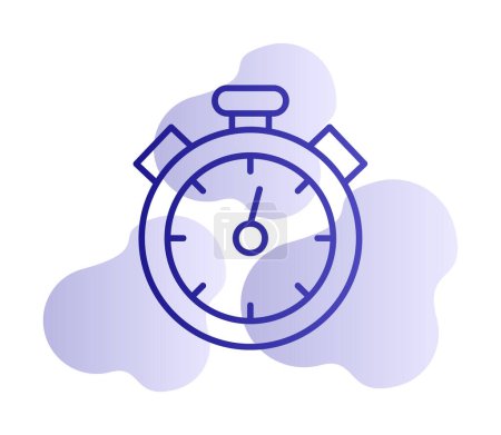 Photo for Flat style modern stopwatch icon vector illustration - Royalty Free Image