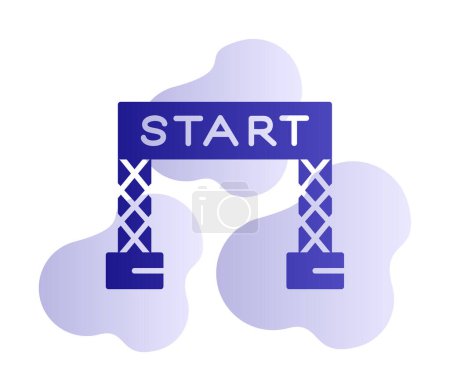 Illustration for Start Line icon vector illustration - Royalty Free Image