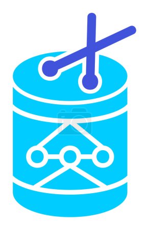Illustration for Drums web icon, vector illustration - Royalty Free Image